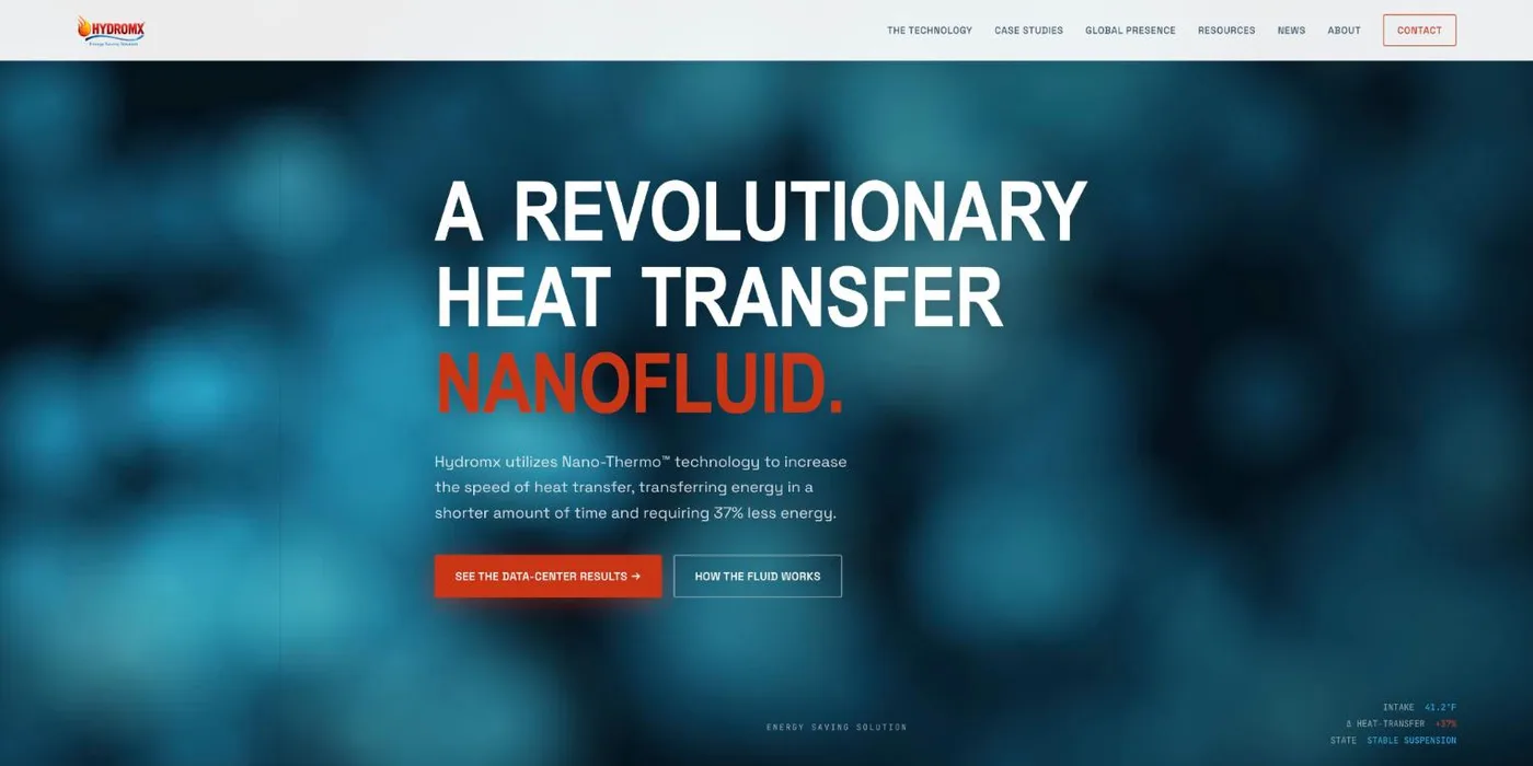 Hydromx landing page